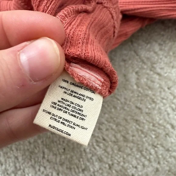 Rudy Jude Sissy Pointelle Crop Top, size M - Picture 4 of 4